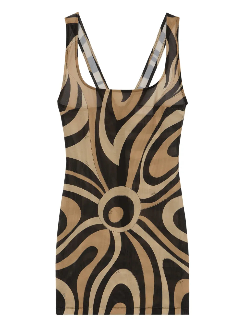 Marmo-Print Square-Neck Mini Dress