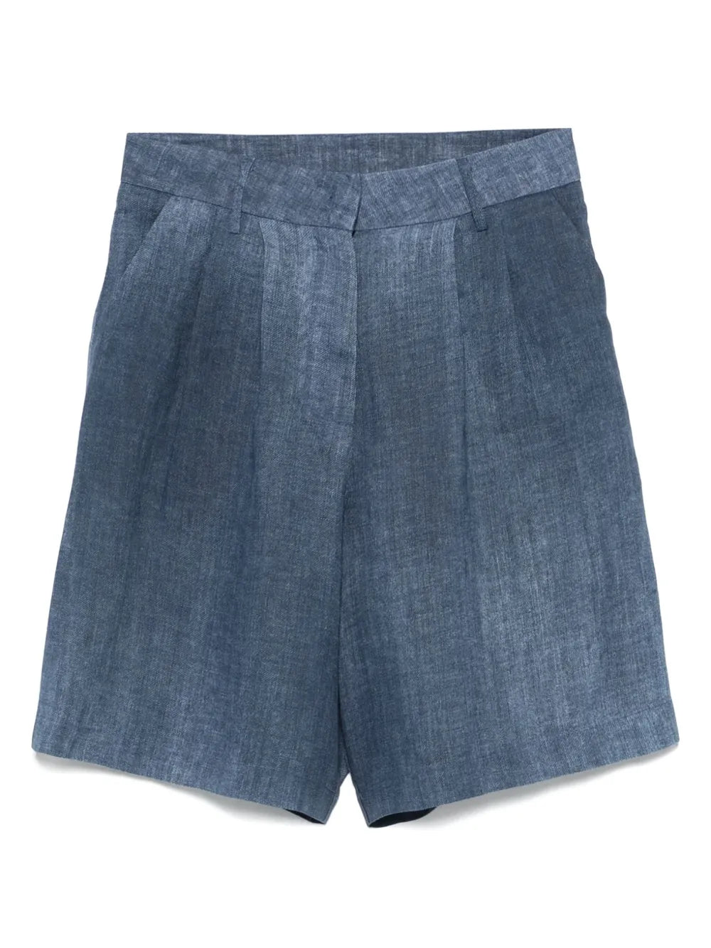 Denim-Print Shorts