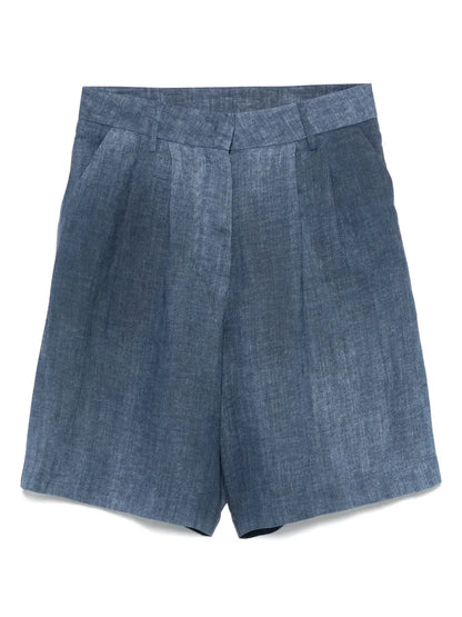 Denim-Print Shorts