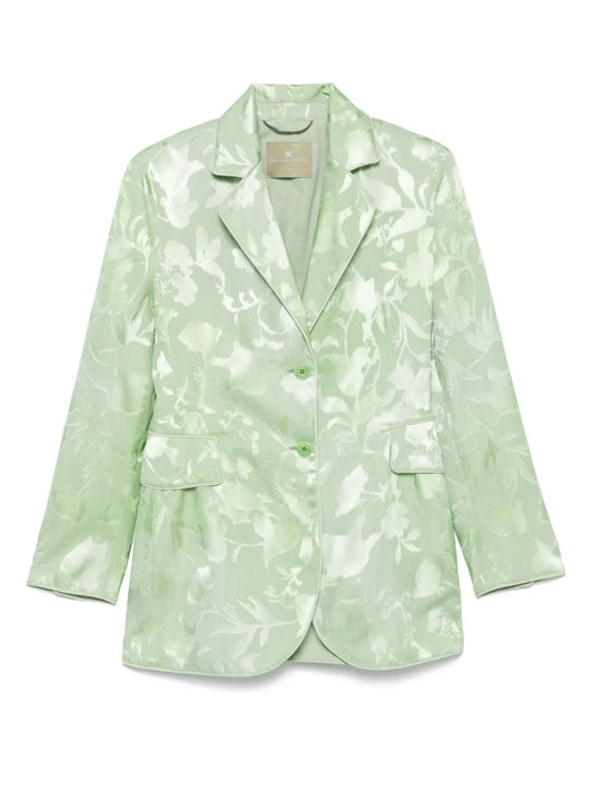 Floral-Jacquard Blazer