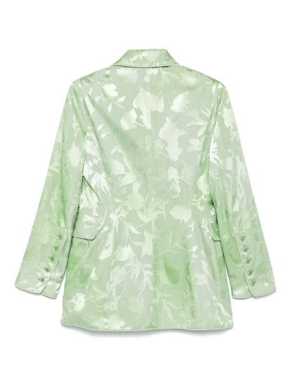 Floral-Jacquard Blazer