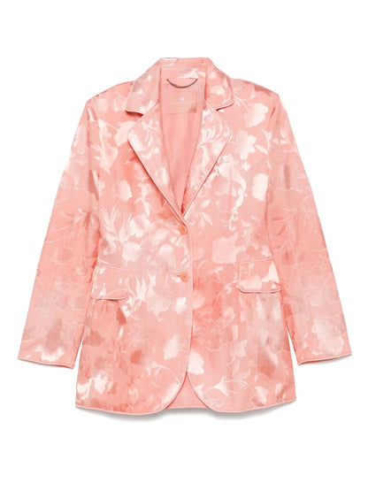 Floral-Jacquard Blazer