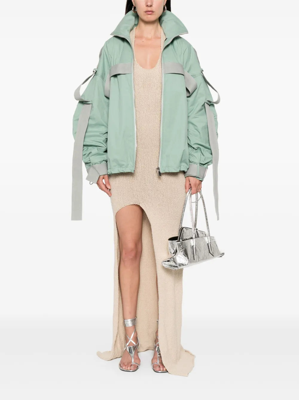 Strap-Detailing Bomber Jacket