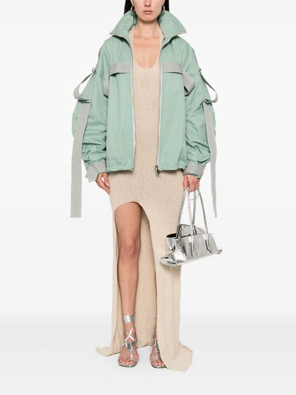 Strap-Detailing Bomber Jacket