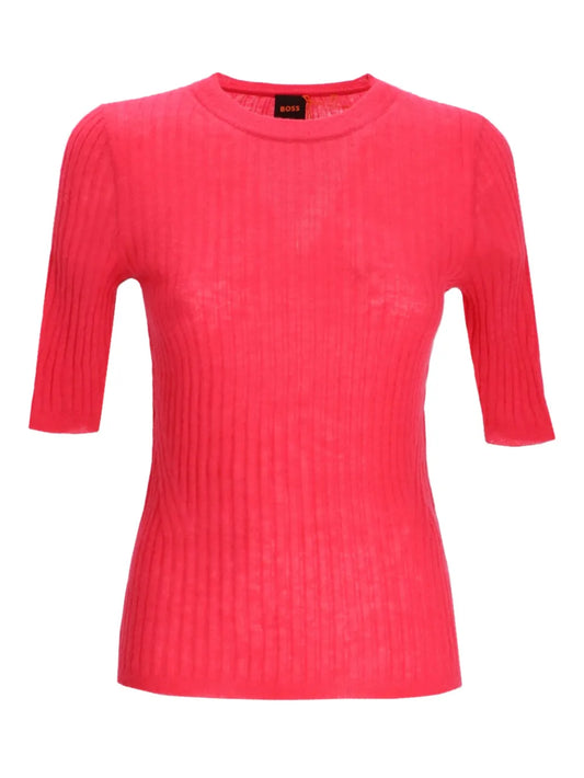 Ribbed-Knit T-Shirt