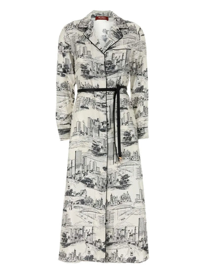 Pappa Printed Long Shirtdress