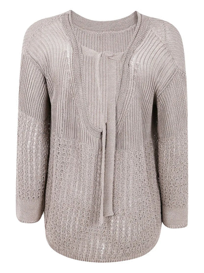 Knitted Open-Back Sweater