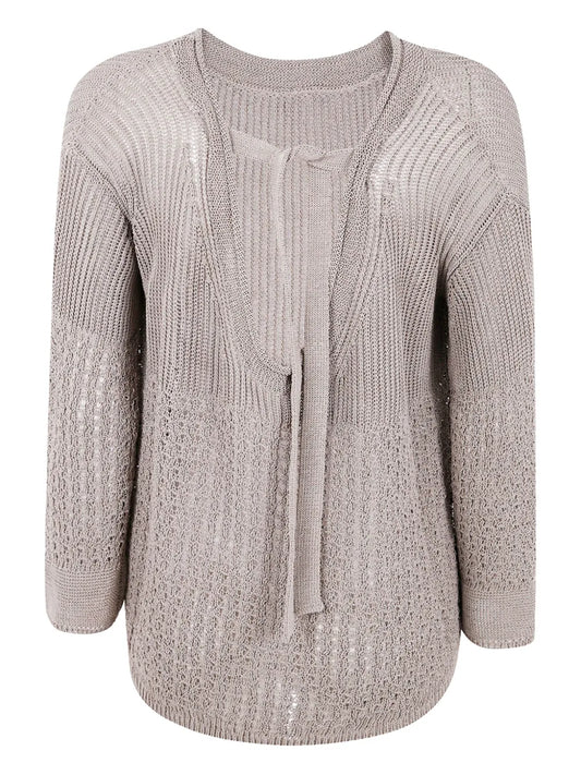 Knitted Open-Back Sweater