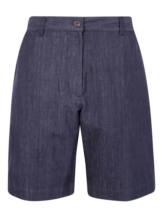 Linen-Blend Shorts