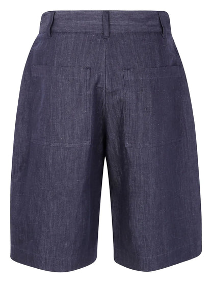 Linen-Blend Shorts