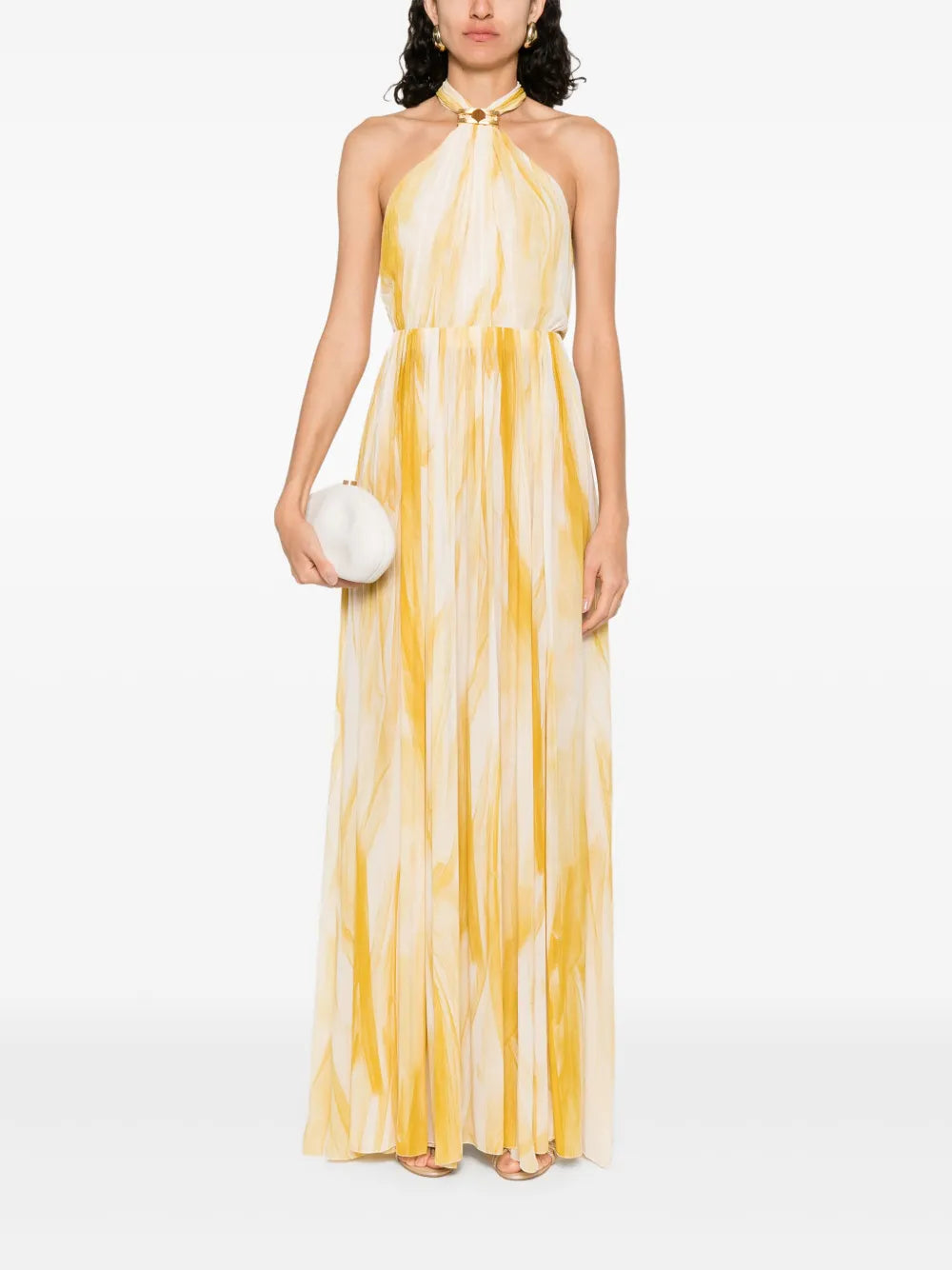 Abstract-Print Maxi Dress