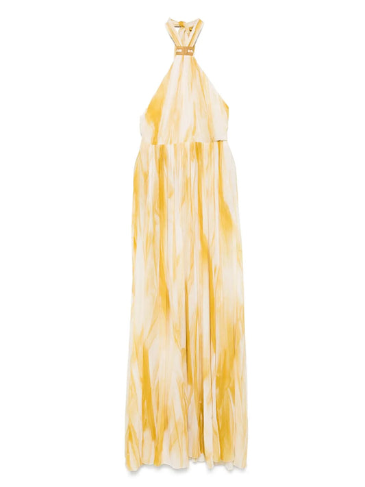 Abstract-Print Maxi Dress