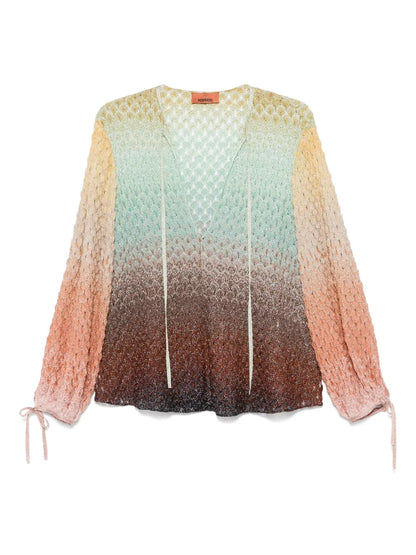 Dégradé V-Neck Blouse
