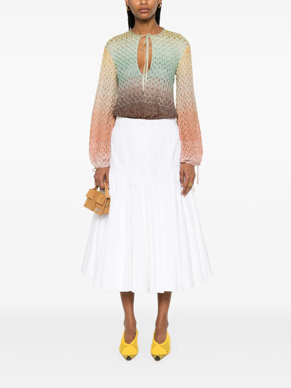 Dégradé V-Neck Blouse