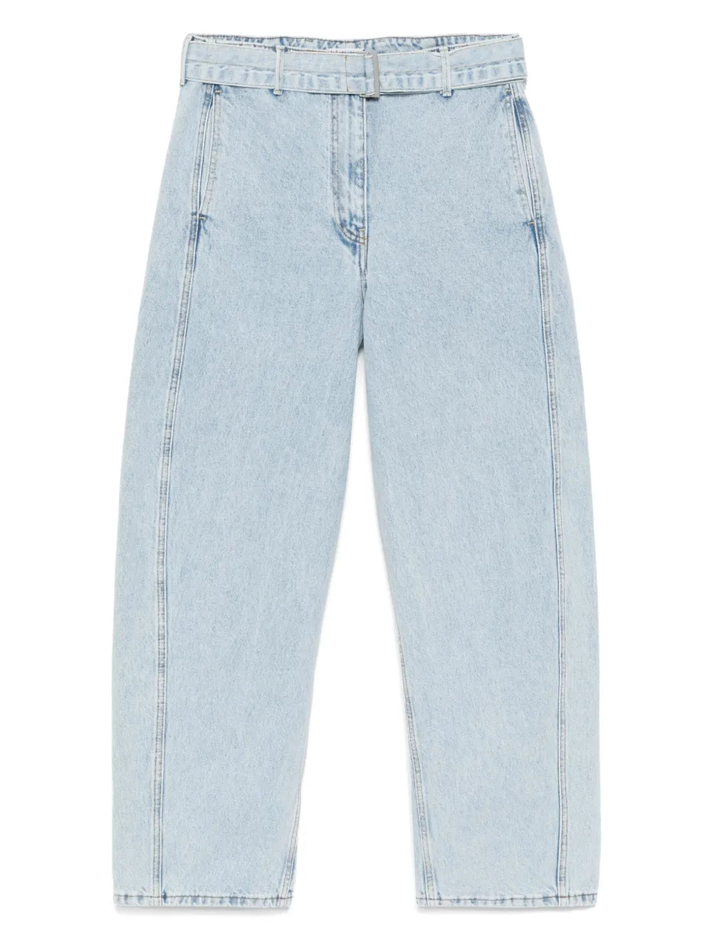Belted Straight-Leg Jeans