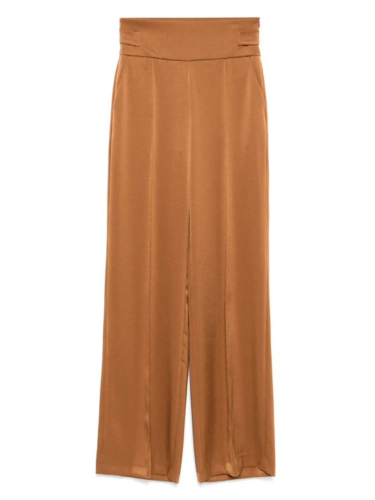 Satin Straight-Leg Trousers