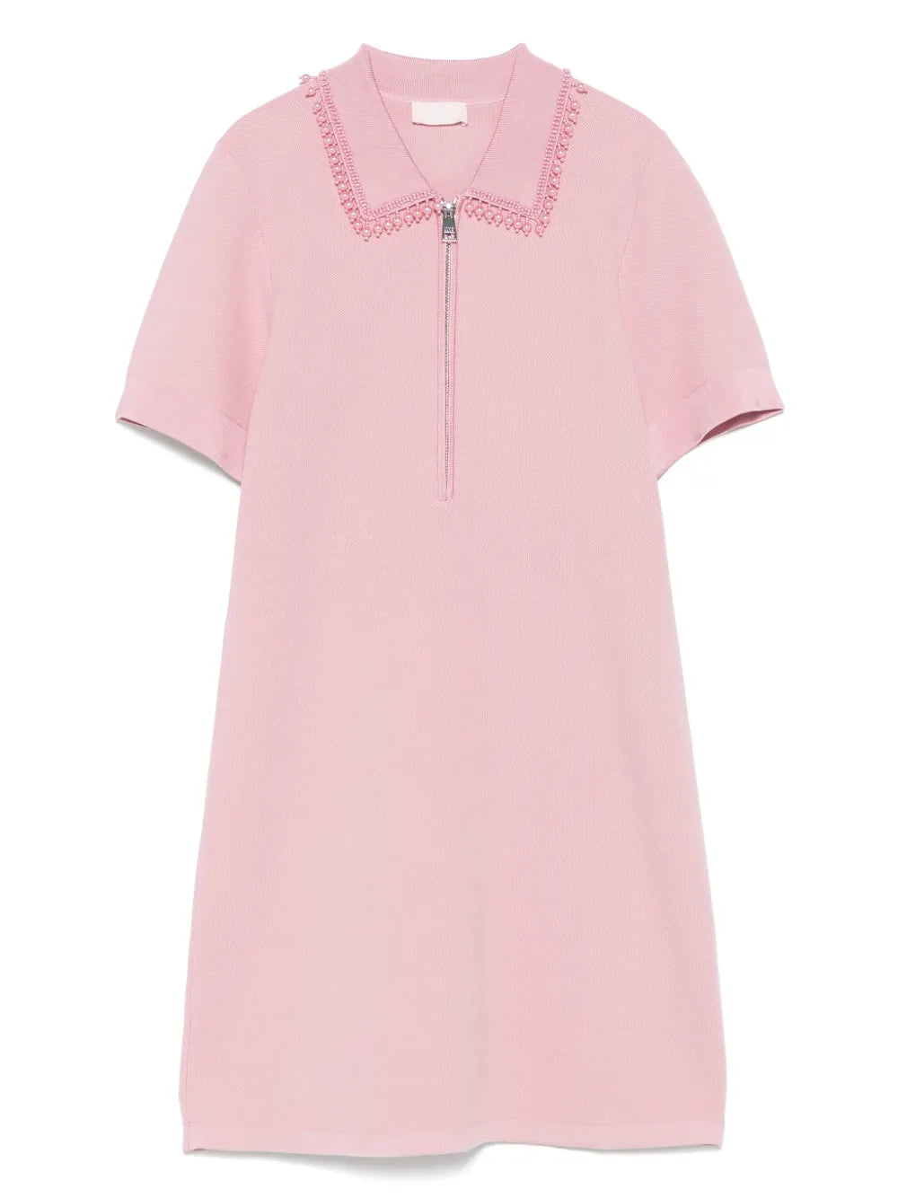 Bead-Detail Knitted Mini Dress