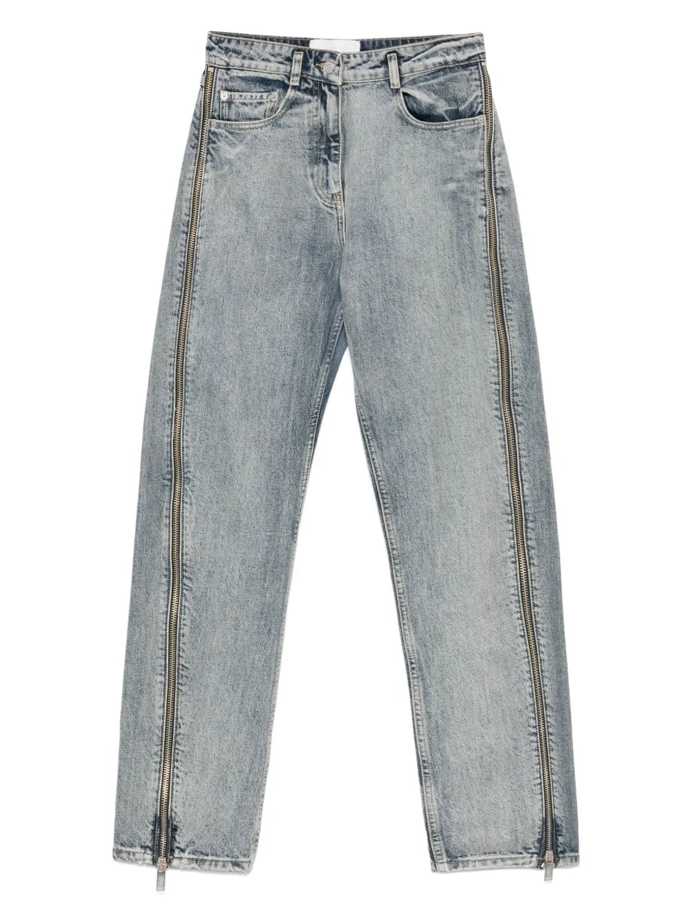 Zip-Detailed Jeans