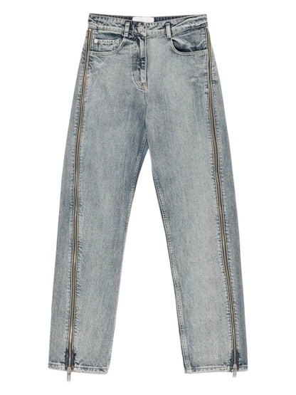 Zip-Detailed Jeans