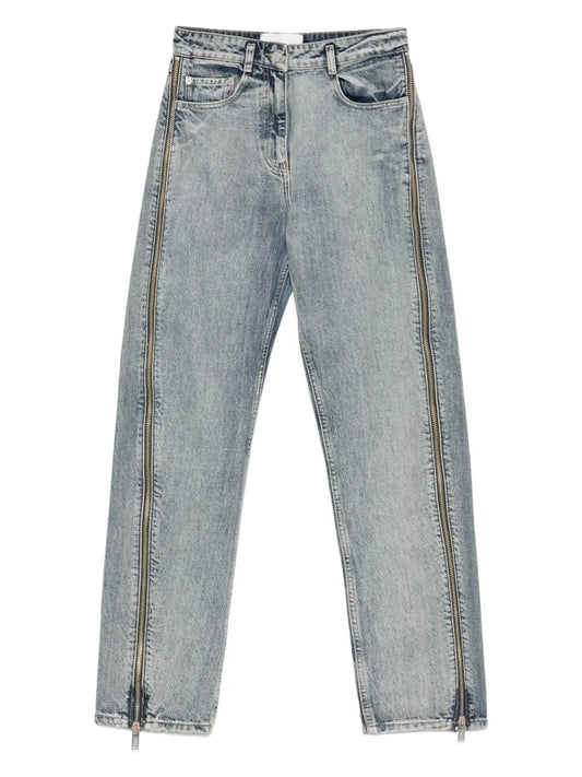 Zip-Detailed Jeans