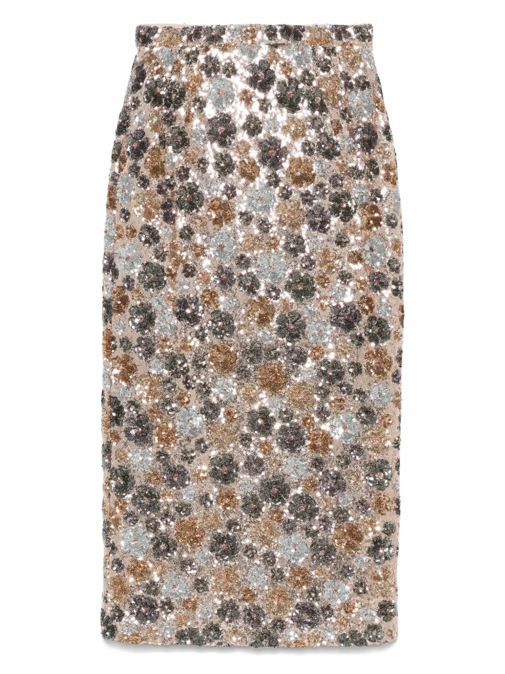 Sequin-Embellished Midi Skirt