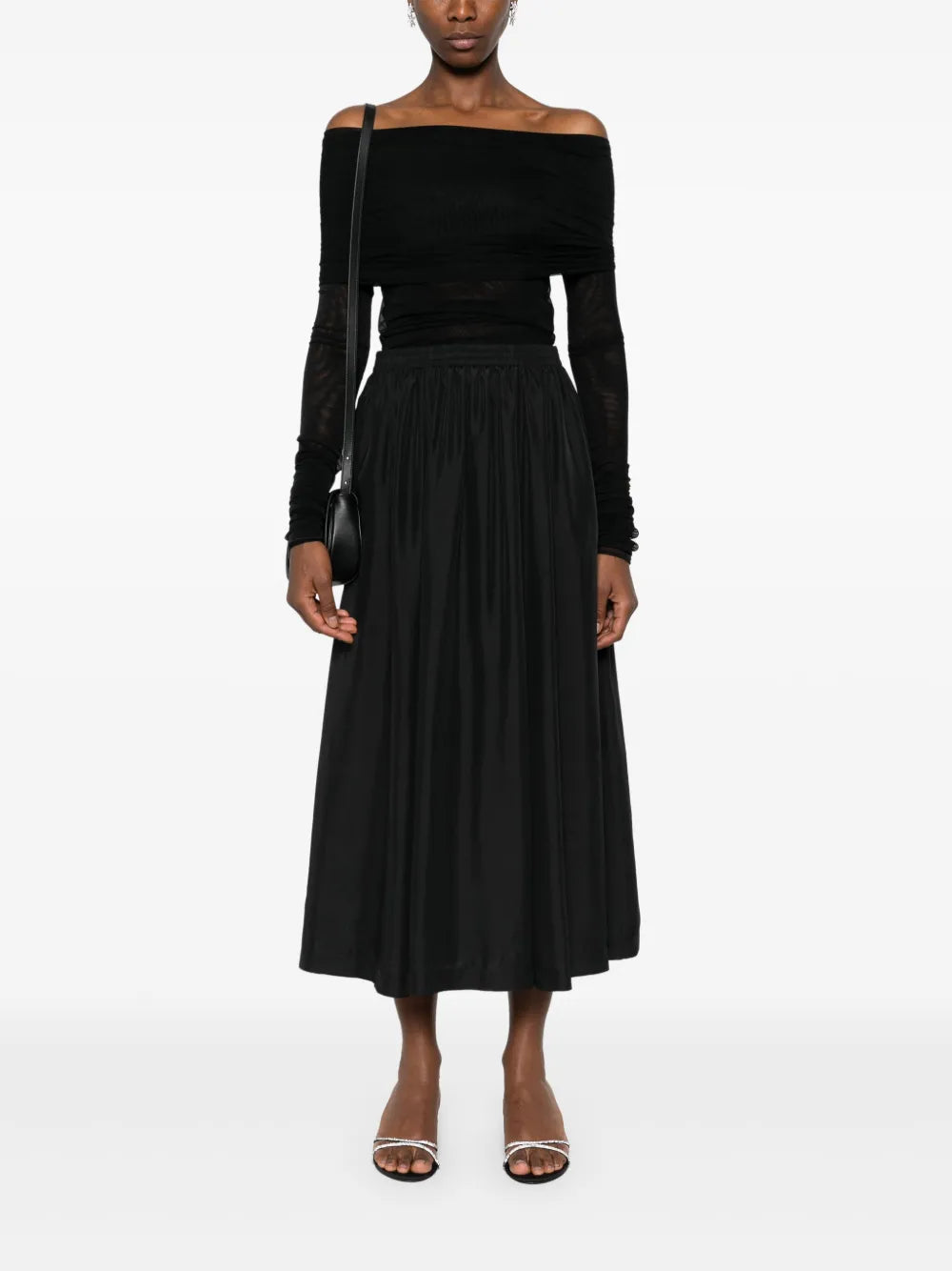 Silk Midi Skirt