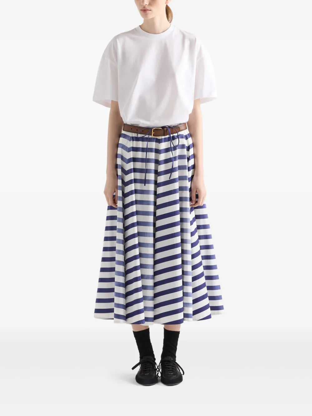 Striped Full Skirt