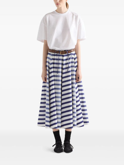 Striped Full Skirt