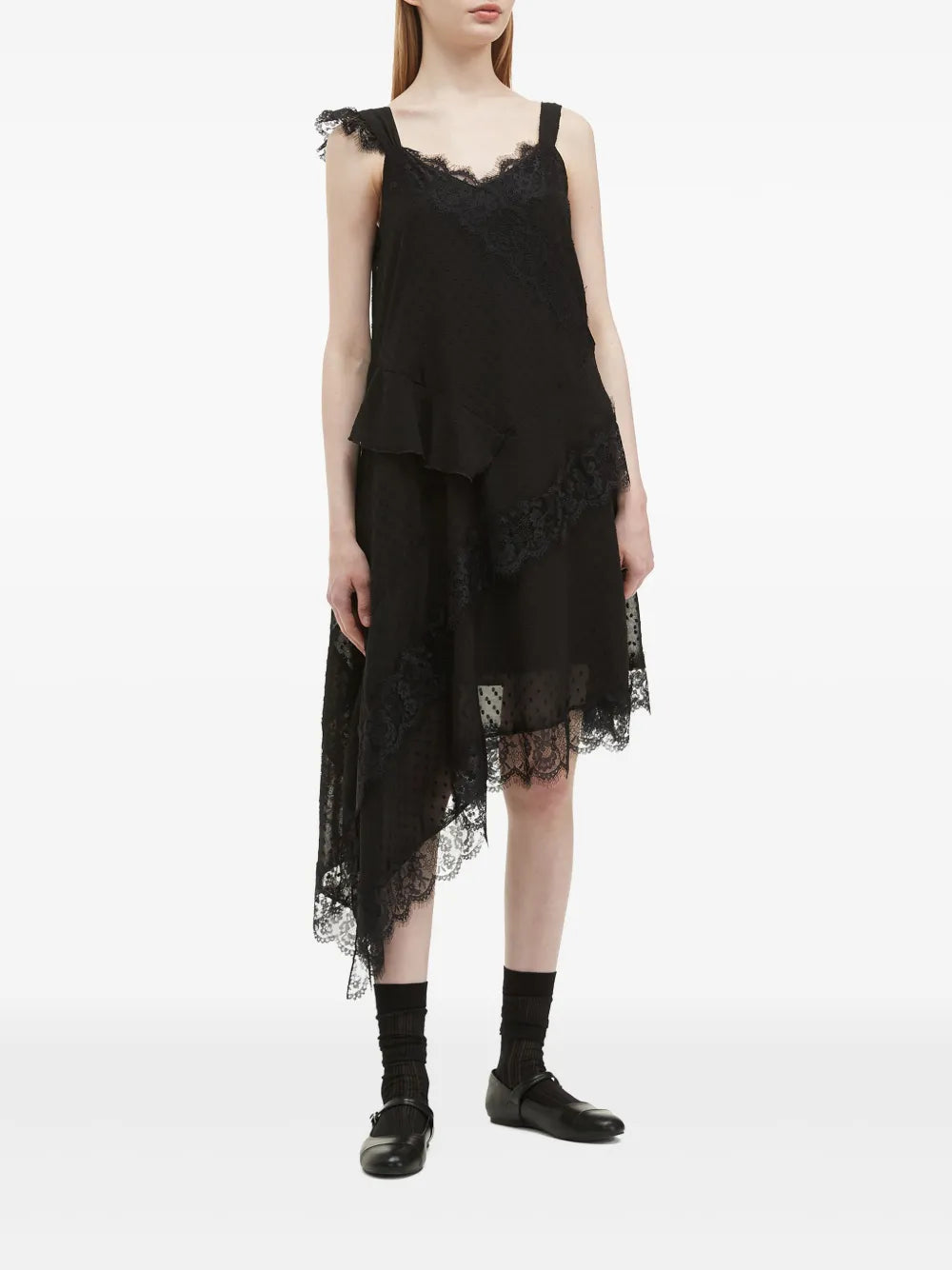 Asymmetric Lace Dress
