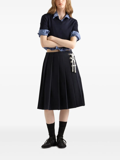 Pleated Midi Skirt