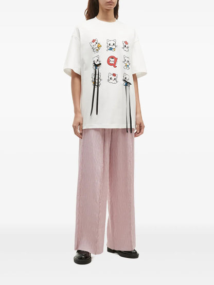 Pleated Wide-Leg Trousers