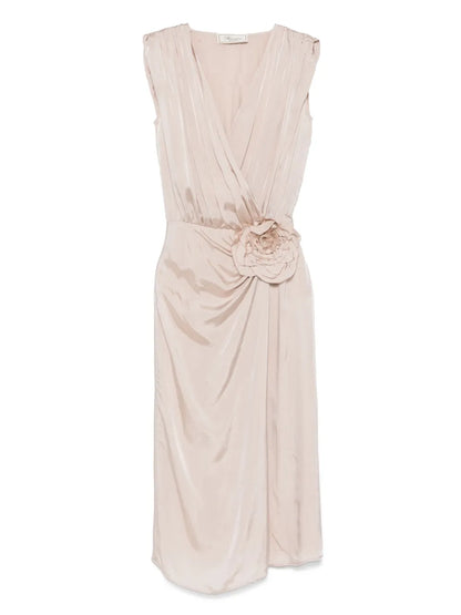 Twill-Weave Midi Dress