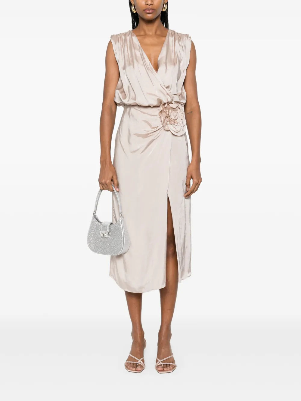 Twill-Weave Midi Dress