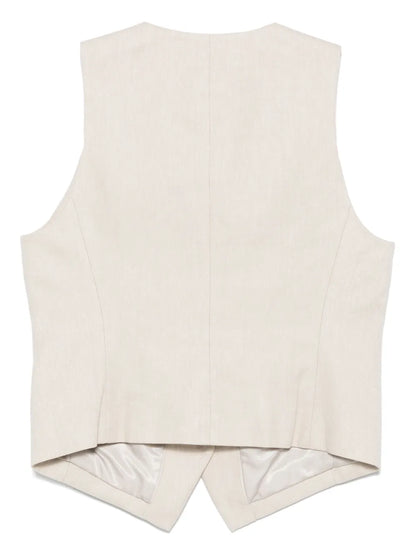 Slub-Texture Waistcoat