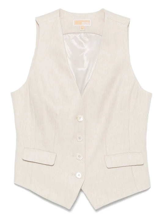 Slub-Texture Waistcoat