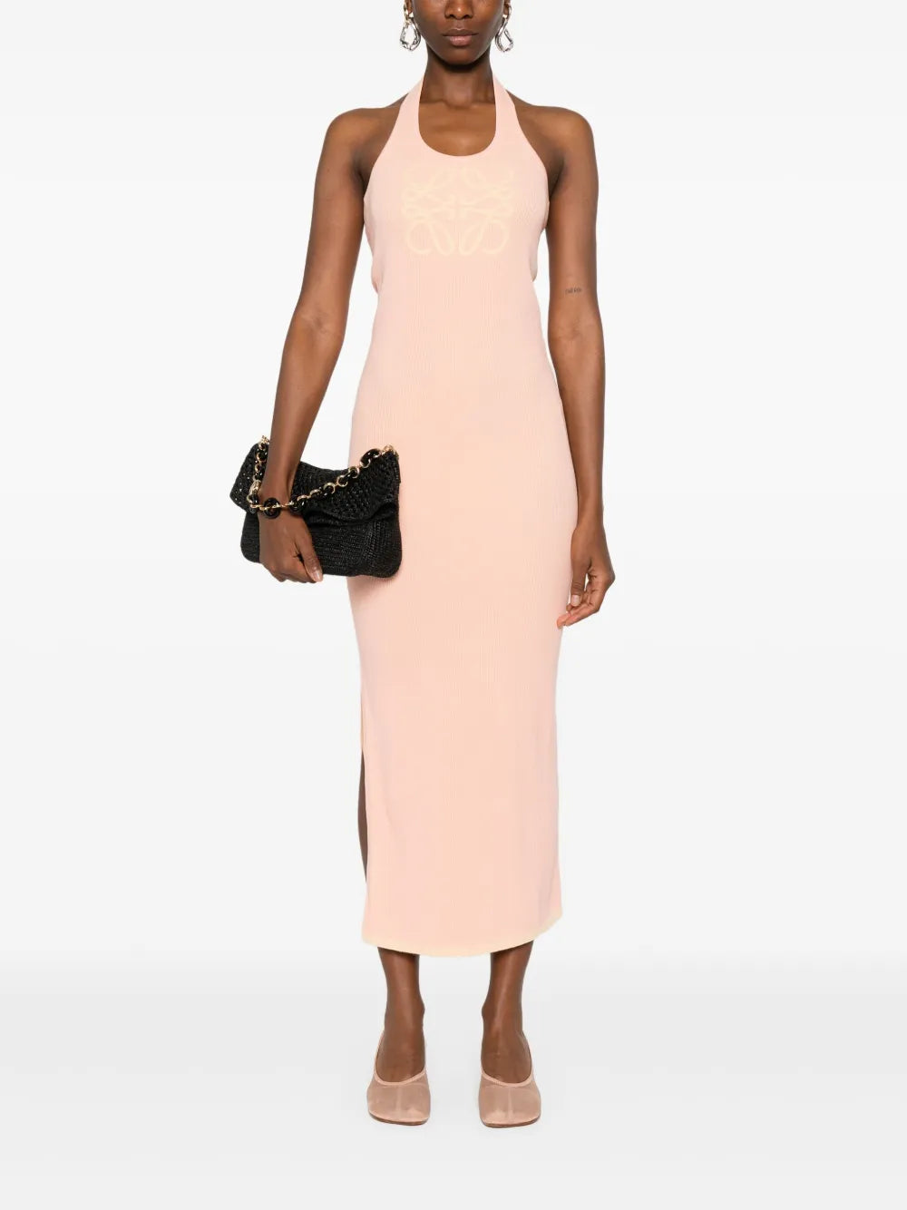 Anagram-Motif Maxi Dress