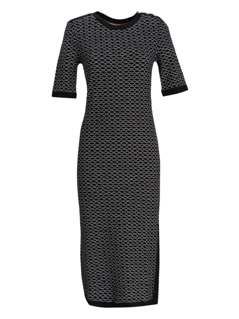 Geometric-Print Midi Dress