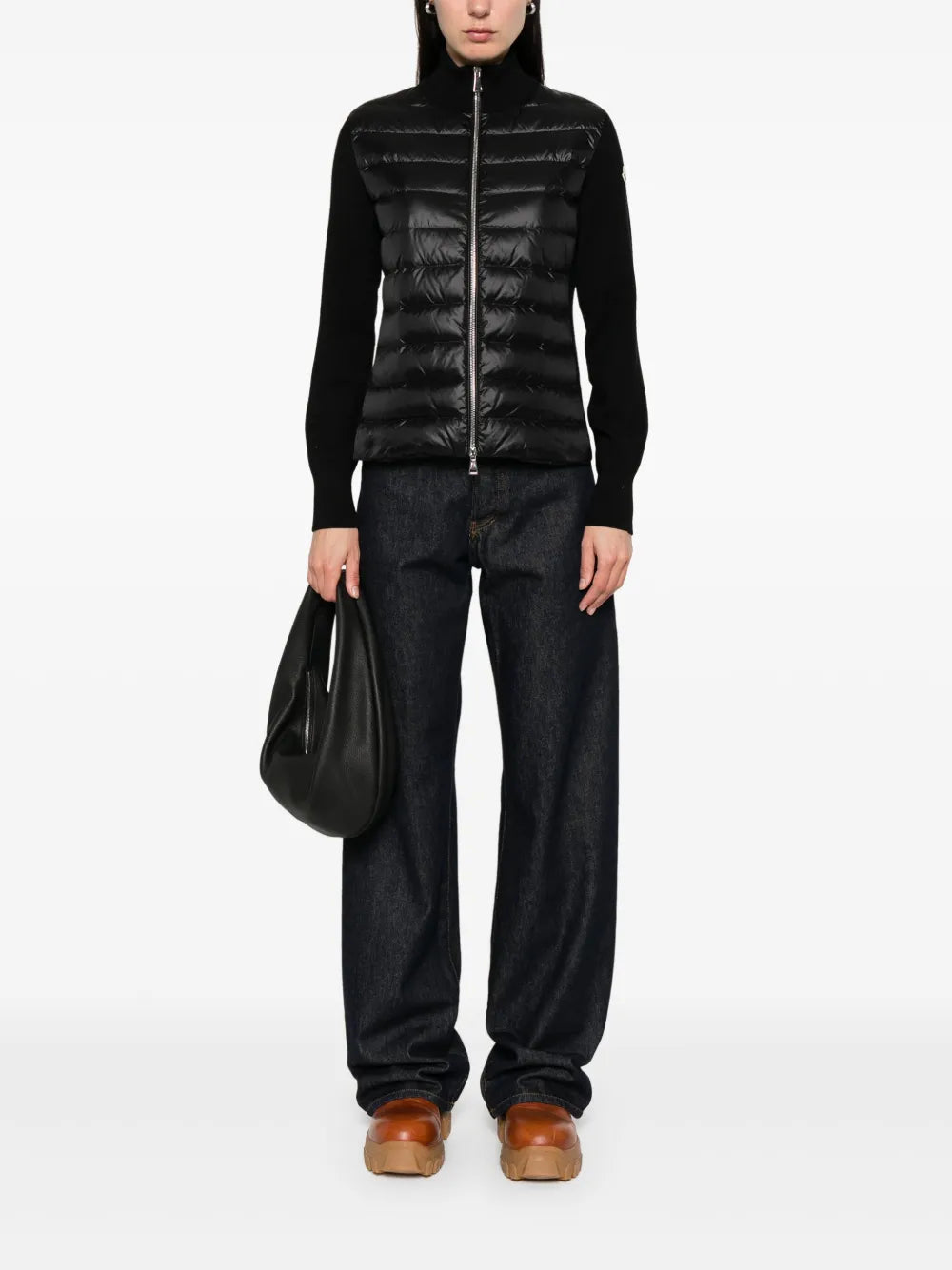 Wool Zip-Up Puffer Jacket