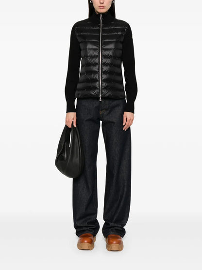 Wool Zip-Up Puffer Jacket