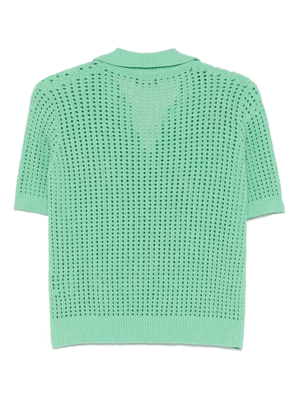 Open-Knit Polo T-Shirt