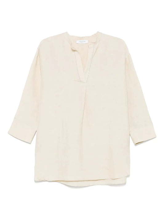 Chain-Link Detail Blouse
