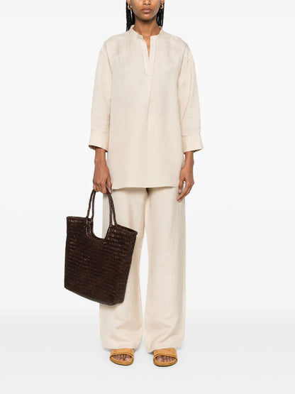 Chain-Link Detail Blouse