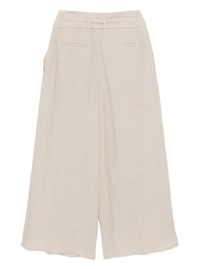 Belted Wide-Leg Pants