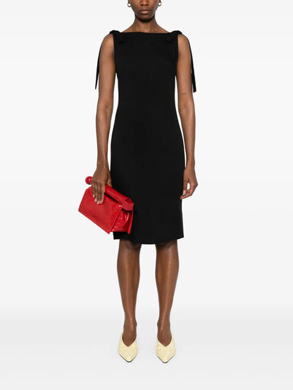 Bow-Detail Midi Dress