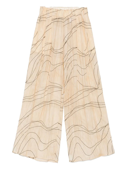Mediterranean Palazzo Trousers
