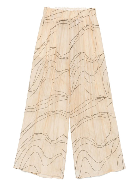 Mediterranean Palazzo Trousers