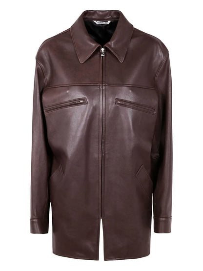 Bomber-Style Leather Jacket