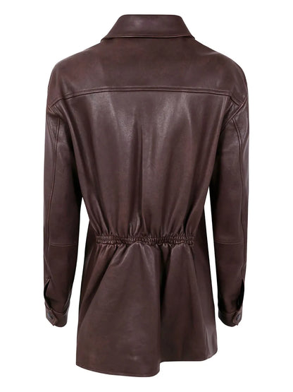 Bomber-Style Leather Jacket