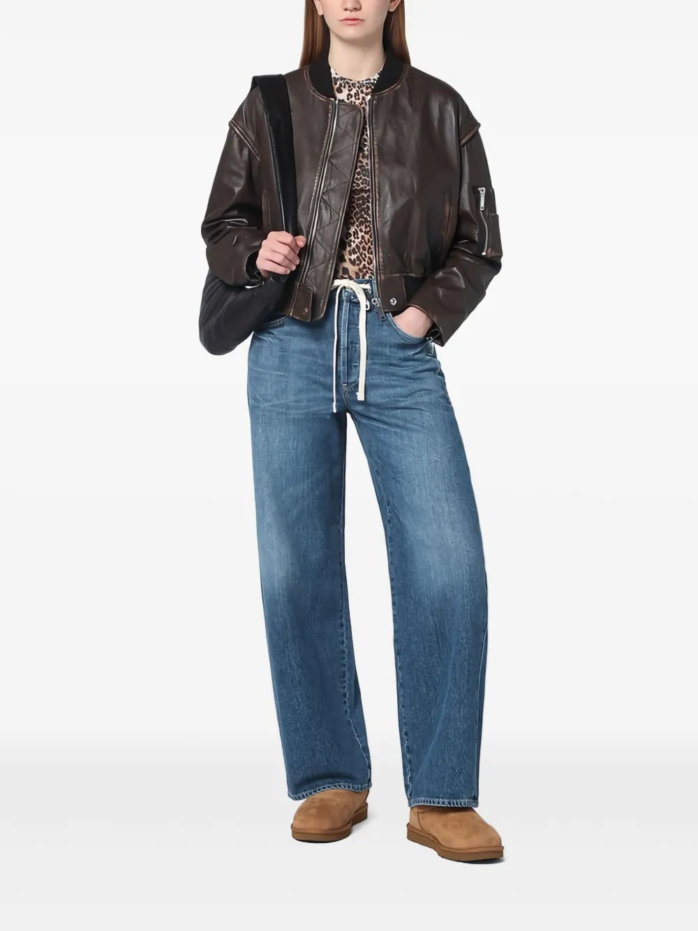 Leather Bomber Jacket