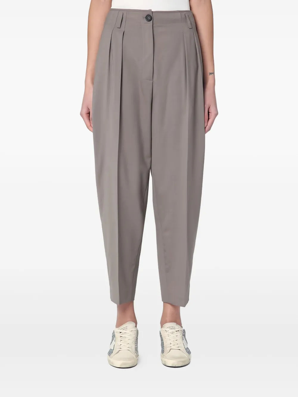 Cropped Tapered Trousers